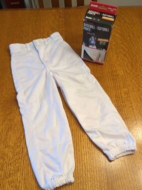 NIB- Franklin Sports Deluxe Youth Baseball-Softball Pants 20"-22" X-Small, White